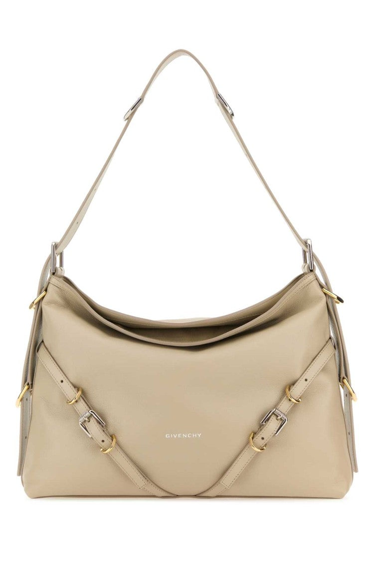Givenchy Sand Leather Medium Voyou Shoulder Bag