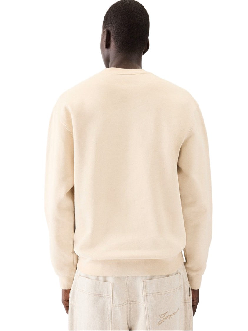 Jacquemus Long-Sleeve Organic Cotton Sweatshirt With Gros-Grain Logo