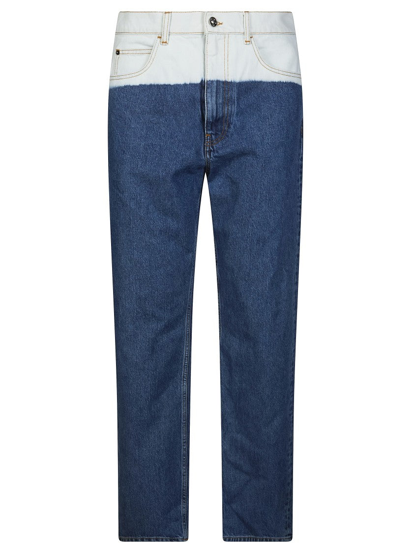 Marni Two Tone Blue White Five Pocket Jeans