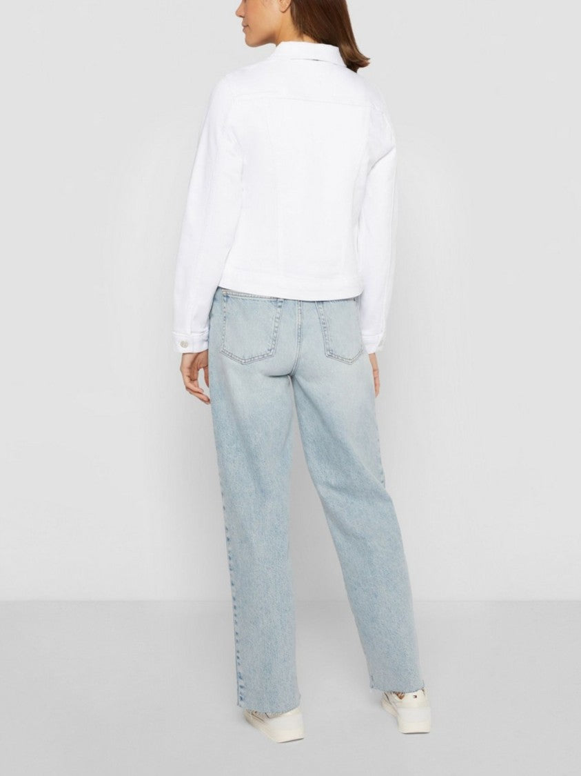 Tommy Hilfiger White Cropped Denim Flap Jacket