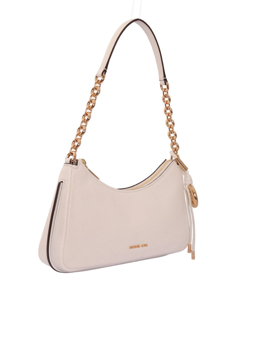 Michael Kors Medium Cow Leather Pouchette With Gold Chain Detail