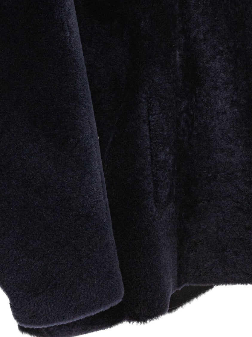 B&W Textured Black Lamb Coat