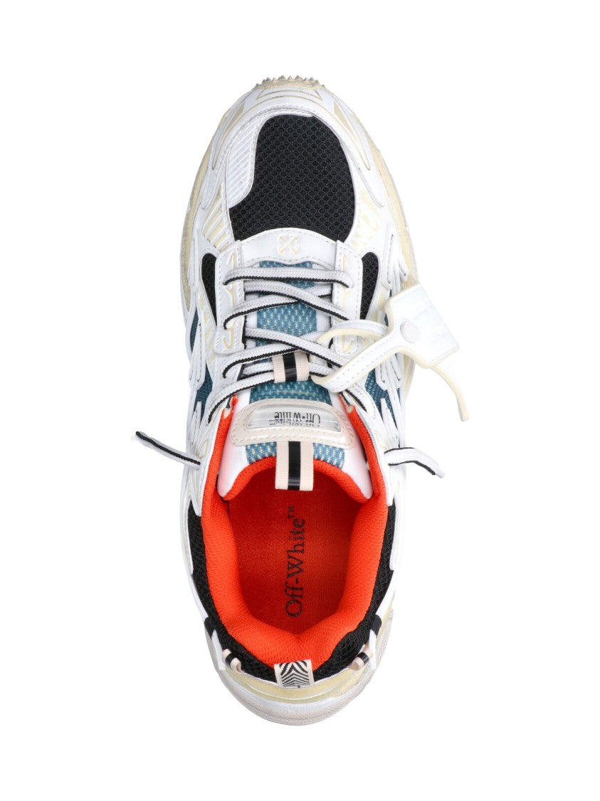 Off-White Multicolor Mesh Fabric Rubber Sole Sneakers