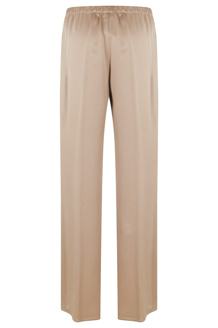 Antonelli Beige Tiete Elastic-Waistband Acetate-Blend Flared Pants