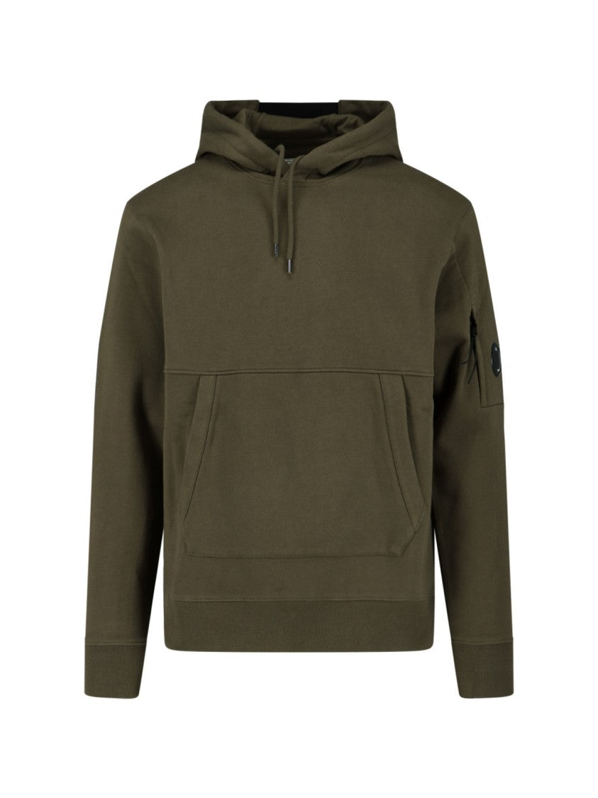 C.P. Company Logo Hoodie Green