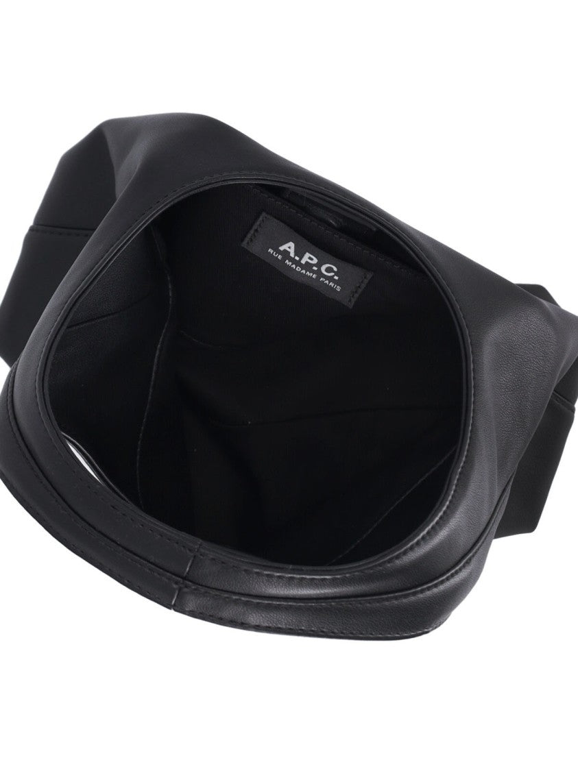 A.P.C. Black Baby Ninon Fabric Handbag