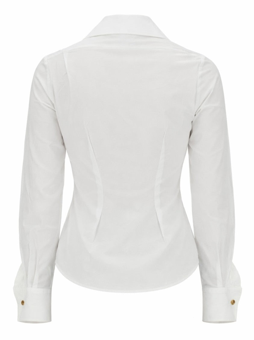 Vivienne Westwood Drunken Asymmetrical Ruffle Cotton Shirt