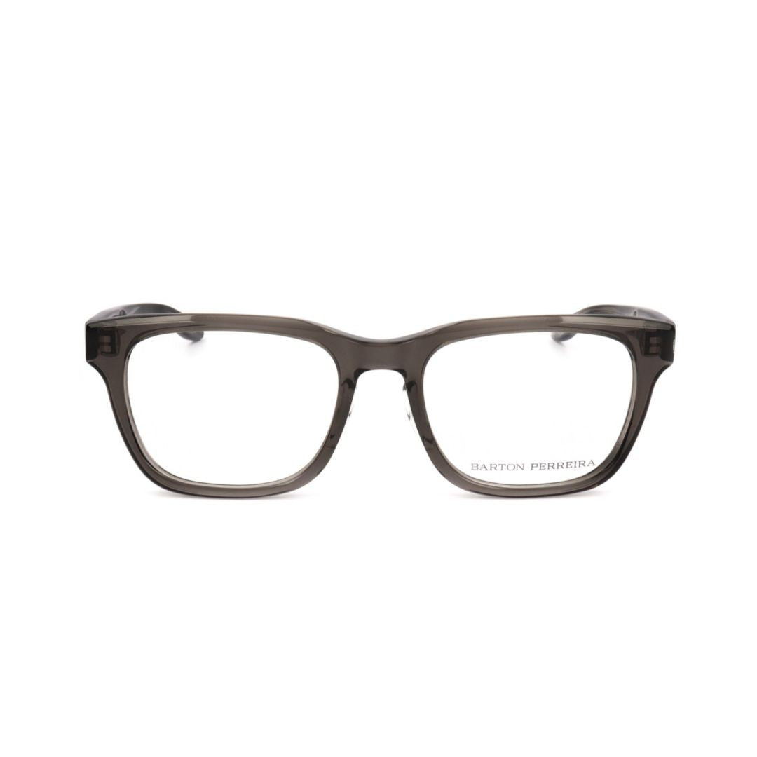 Barton Perreira Bp5094-F 540Qh Translucent Grey Rectangular Eyeglasses With Wave-Pattern Temples