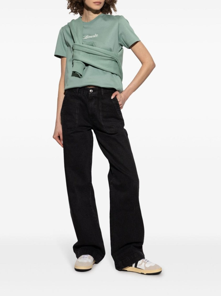 Lanvin Mint Green Minimalist Straight Hem Top