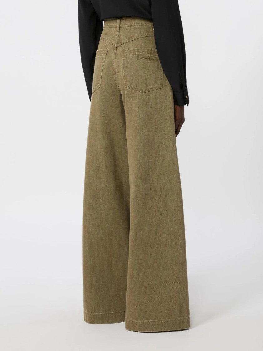 Max Mara High-Waisted Mxmalamaro Wide-Leg Pants
