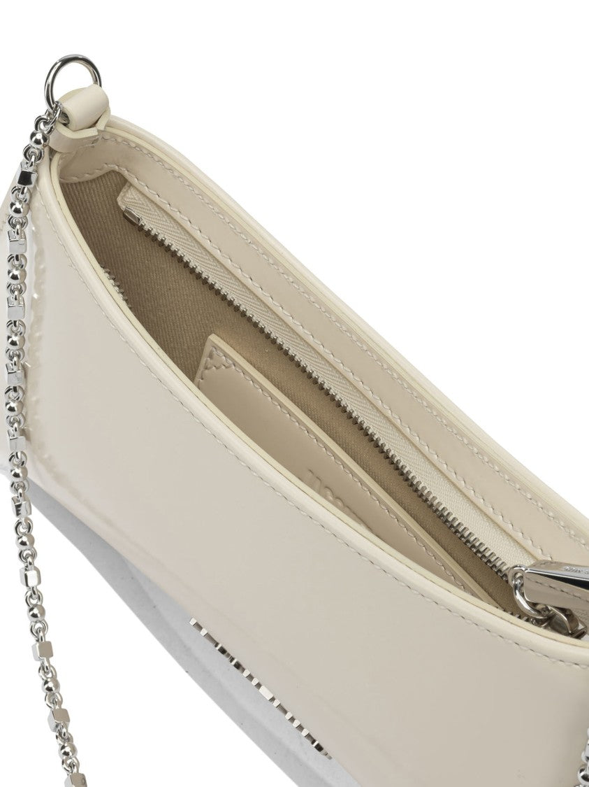 Jacquemus Rectangular Smooth Leather Shoulder Bag With Silver-Tone Chain