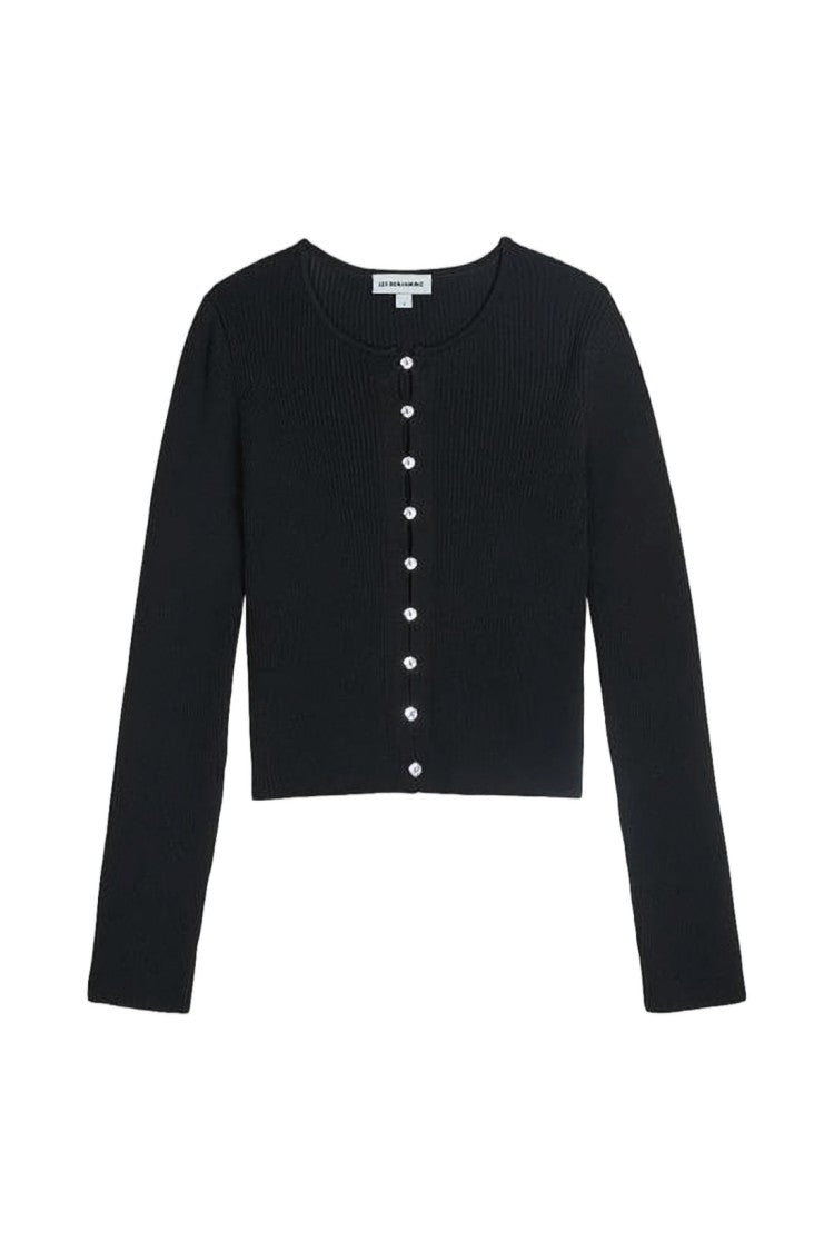 Les Benjamins Fitted Long-Sleeve Top With Button Closure