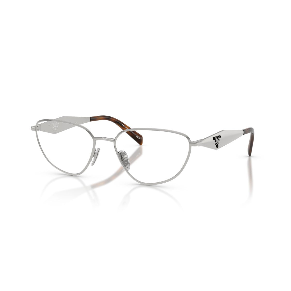 Prada 0Pr D52v Cat-Eye Silver Frame Eyeglasses