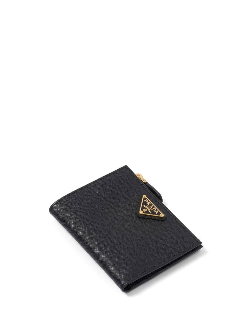 Prada Triangle-Logo Saffiano Leather Wallet