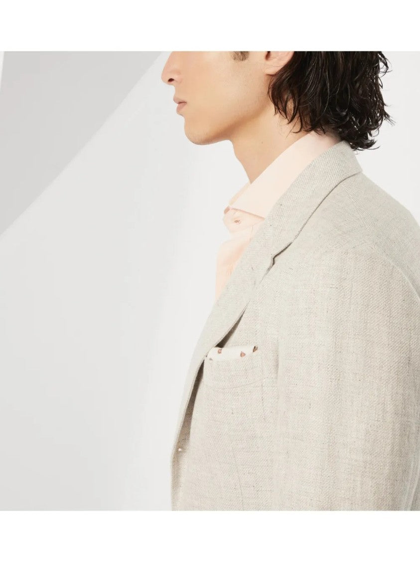 Brunello Cucinelli Deconstructed Jacket With Notched Lapels