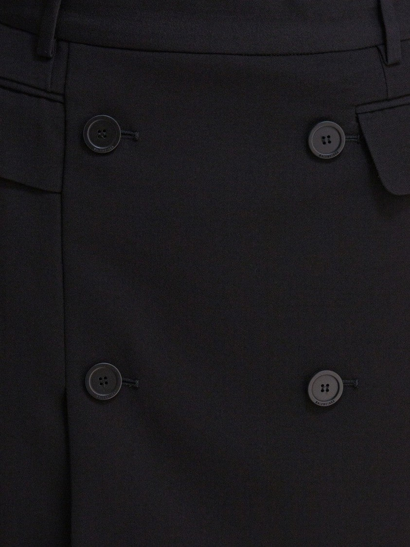 Balenciaga Viscose And Wool Twill Miniskirt