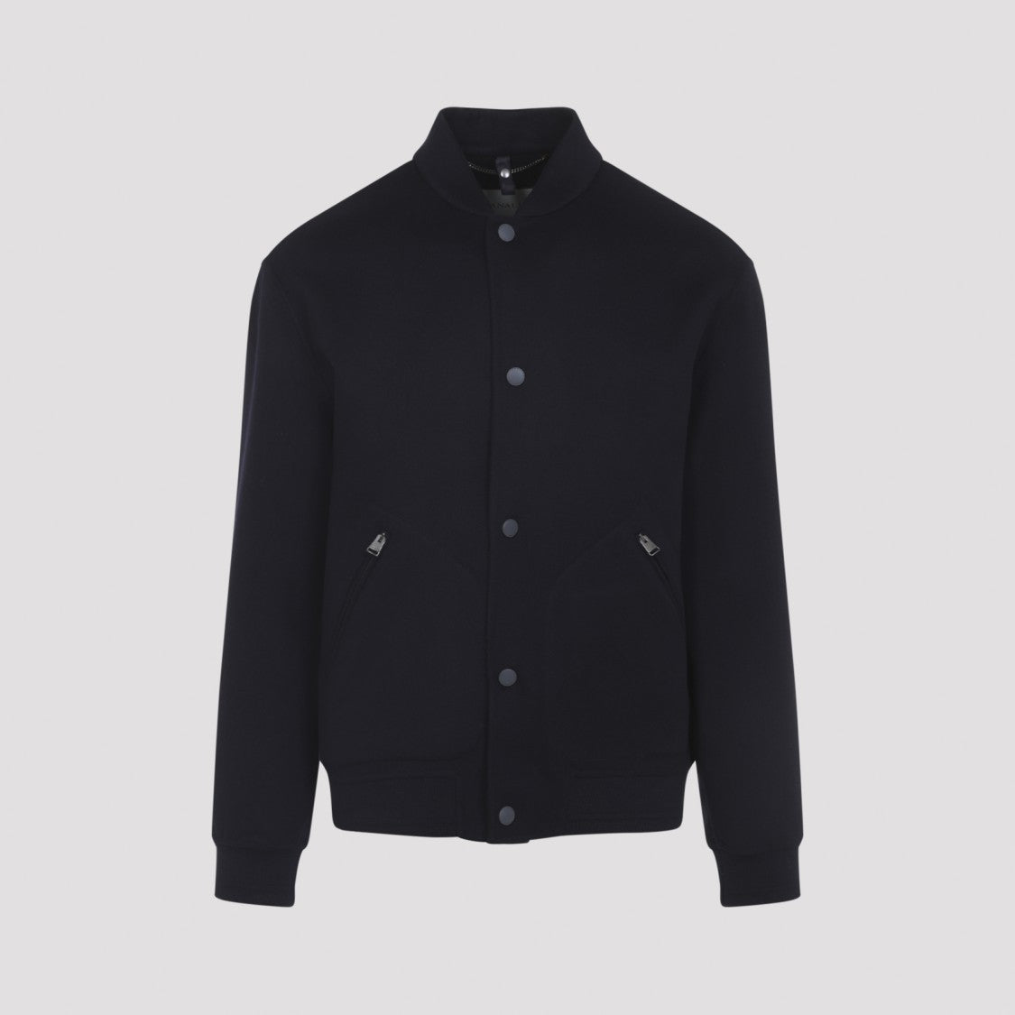 Canali Wool Navy Blue Bomber Jacket
