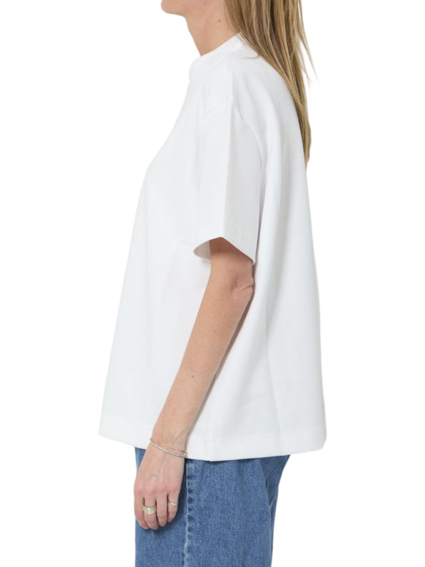 The Frankie Shop White Boxy Relaxed Fit T-Shirt