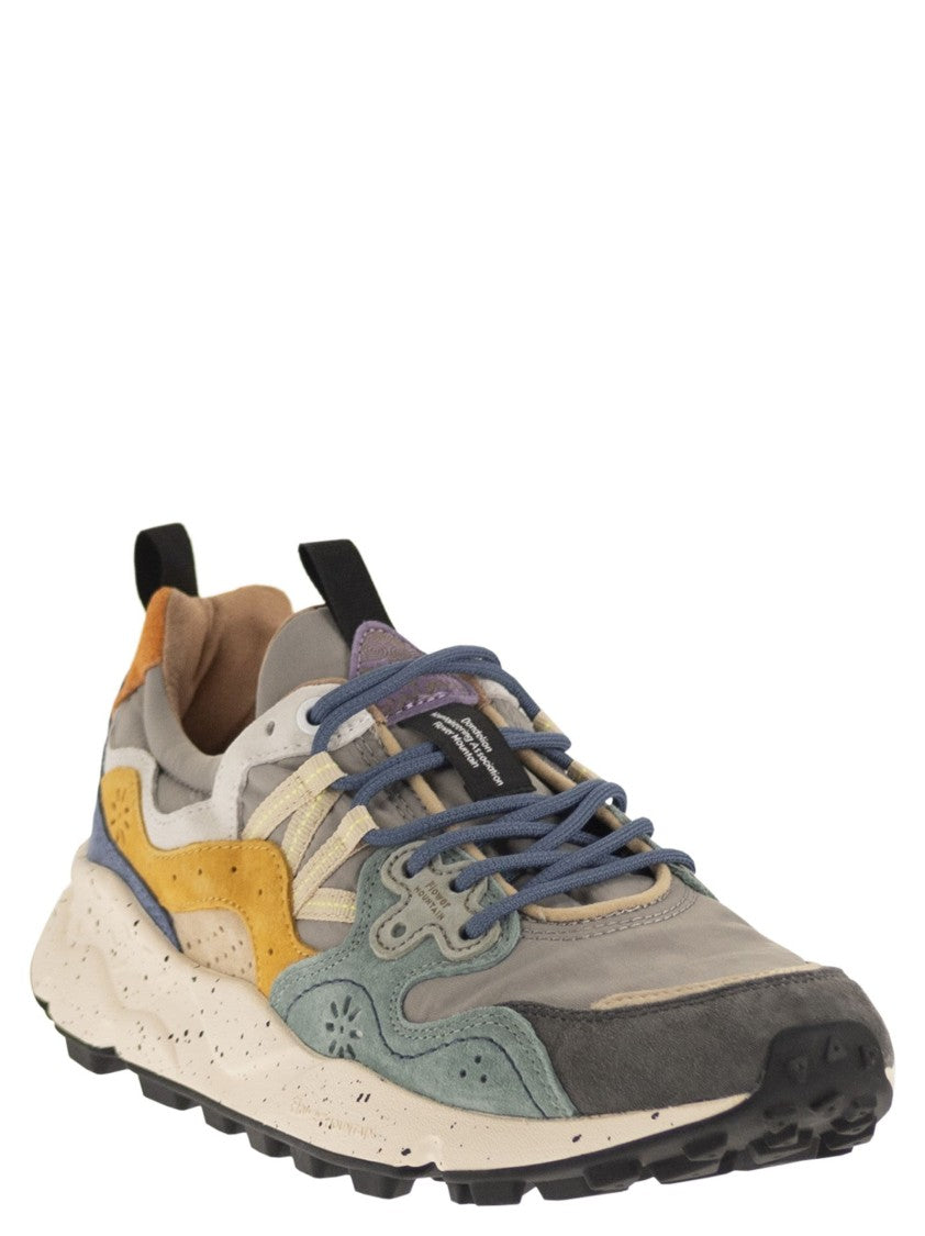 Flower Mountain Yamano 3 - Sneakers In Suede And Technical Fabric