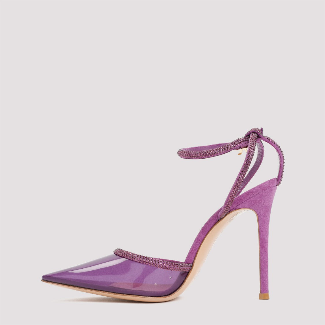 Gianvito Rossi Freesia Suede And Plexiglass Sandals