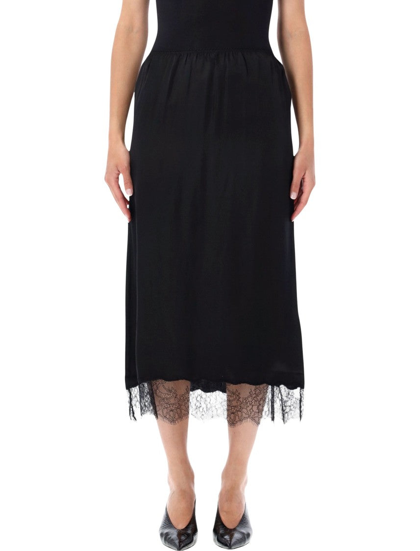 Anine Bing Lace Trim Shelby Midi Skirt