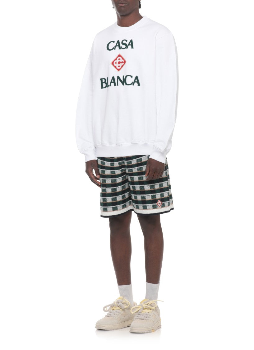 Casablanca Green Stacked Logo Sweatshirt