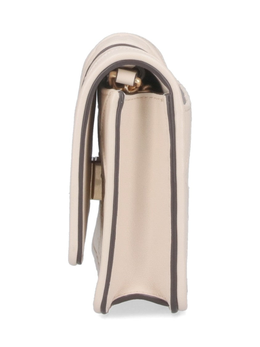 Tory Burch Fleming' Chain Wallet – Ivory