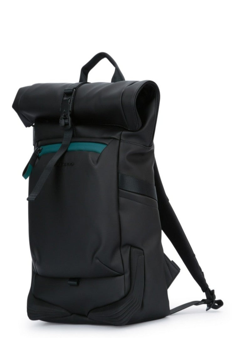 Piquadro Roll Top Backpack With Minimalist Design And Functional Closure