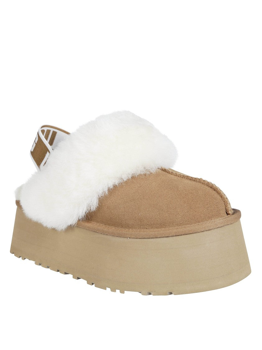 Ugg Funkette Plush Platform Elastic Strap Sandals
