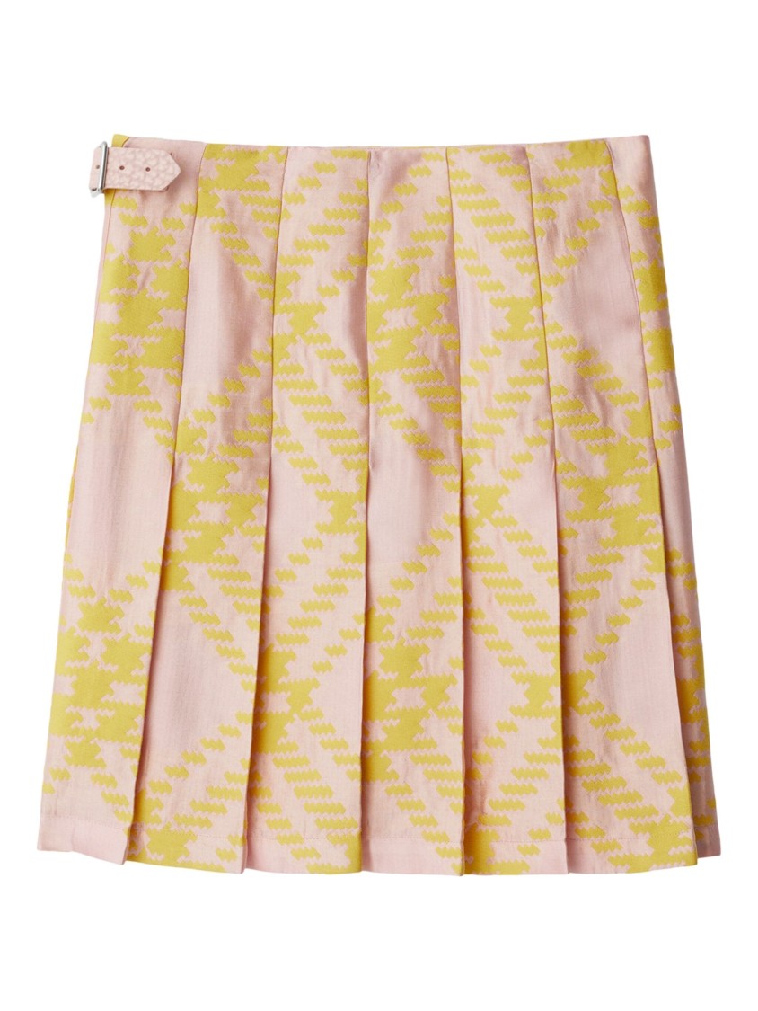 Burberry Check Jacquard Silk Cotton Kilt