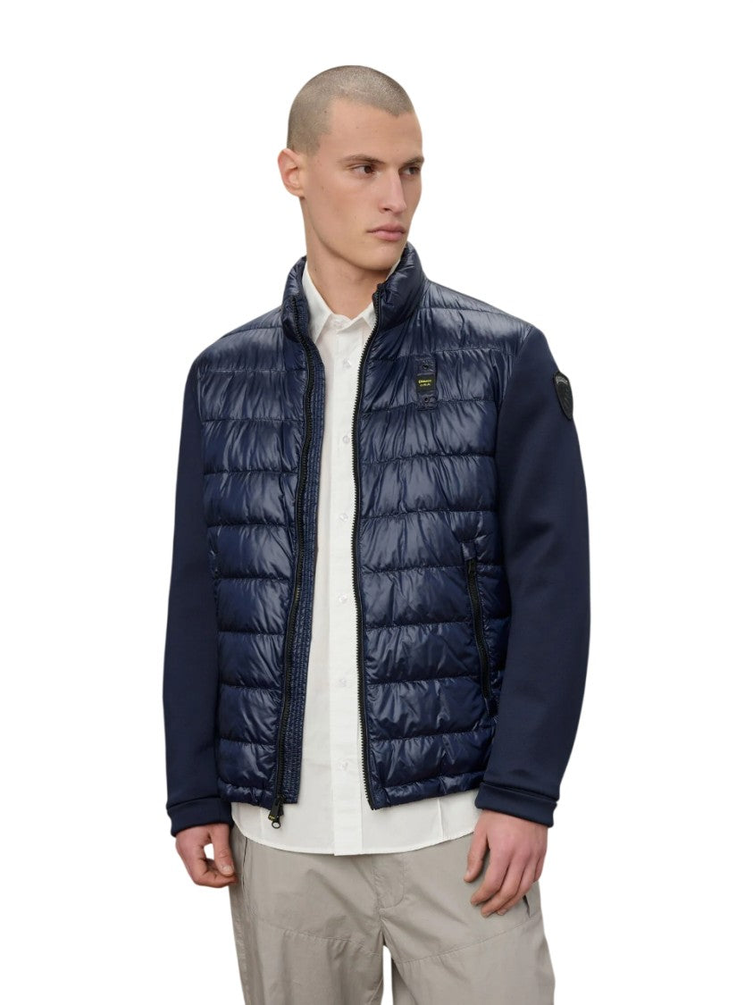 Blauer Quilted Padded Jacket Mandarin Collar