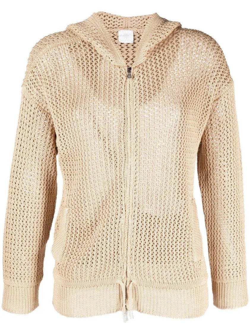 Eleventy Full Zip Knitwear With Hood