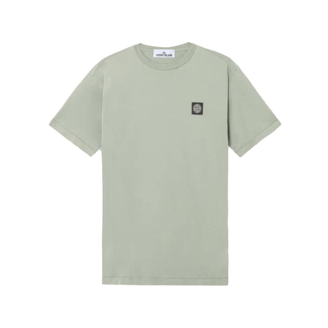 Stone Island Slim Fit Mint Green T-Shirt With Logo Patch