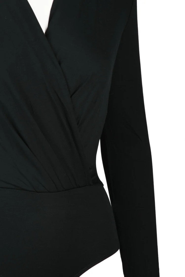 Max Mara Viscose Jersey Bodysuit - Black