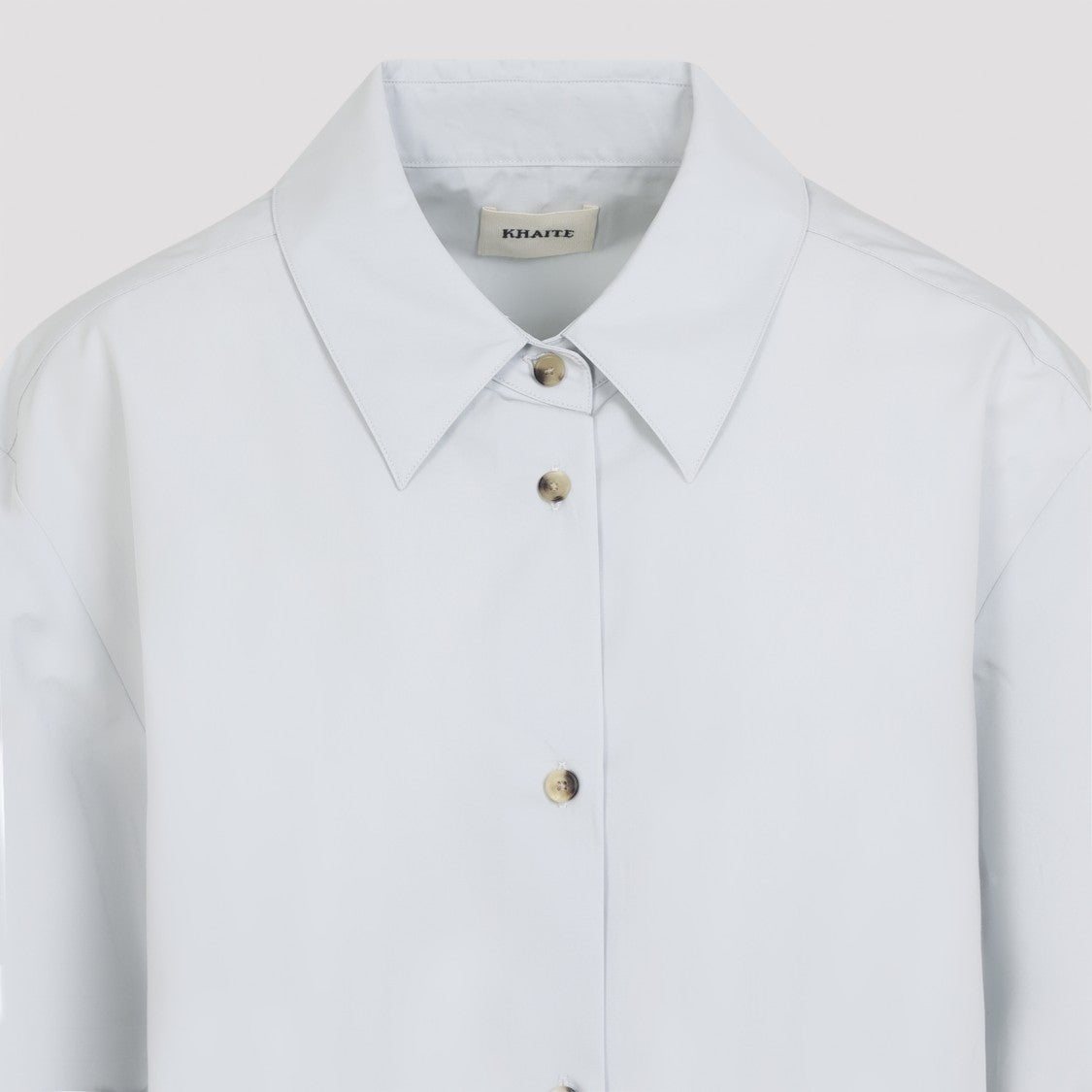 Khaite Ice Blue Cotton Argo Top