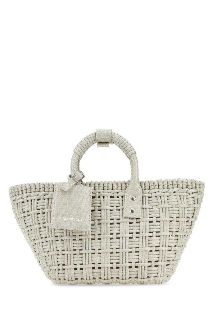 Balenciaga Sand Raffia Bistro Xs Handbag