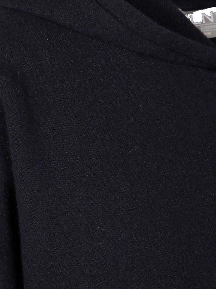 Wlns Cashmere Drawstring Hooded Sweatshirt With Relaxed Fit