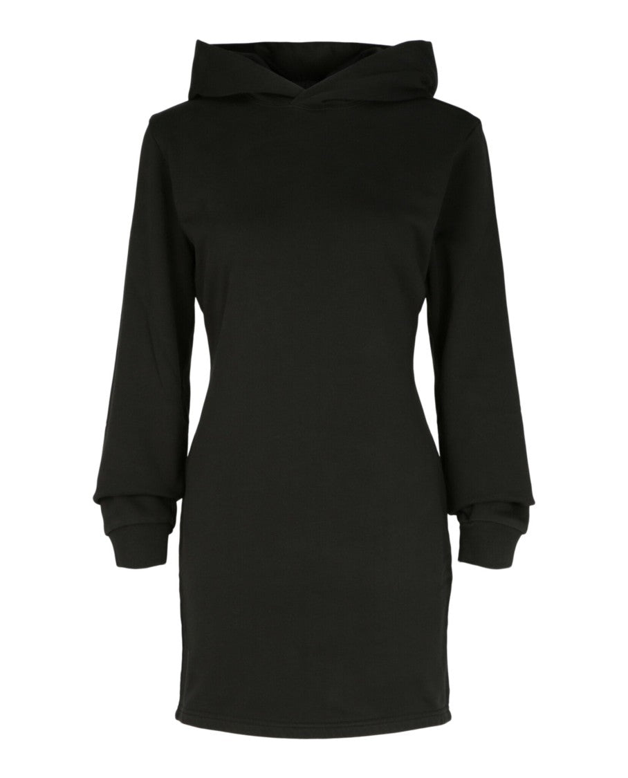 Balenciaga Streamlined Fitted Hoodie Dress With Tonal Logo