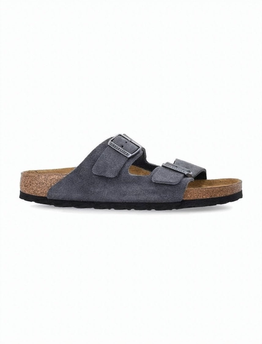 Birkenstock Suede Mule Adjustable Buckle Slipper