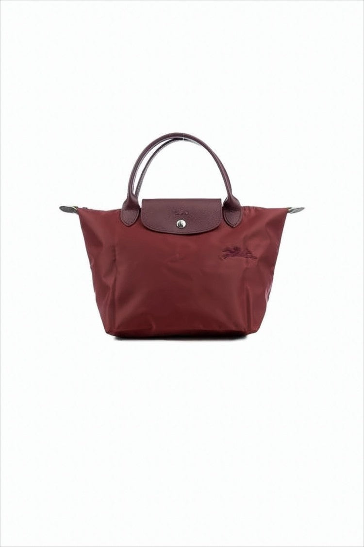 Longchamp Trapezoidal Tote Bag In Glossy Nylon