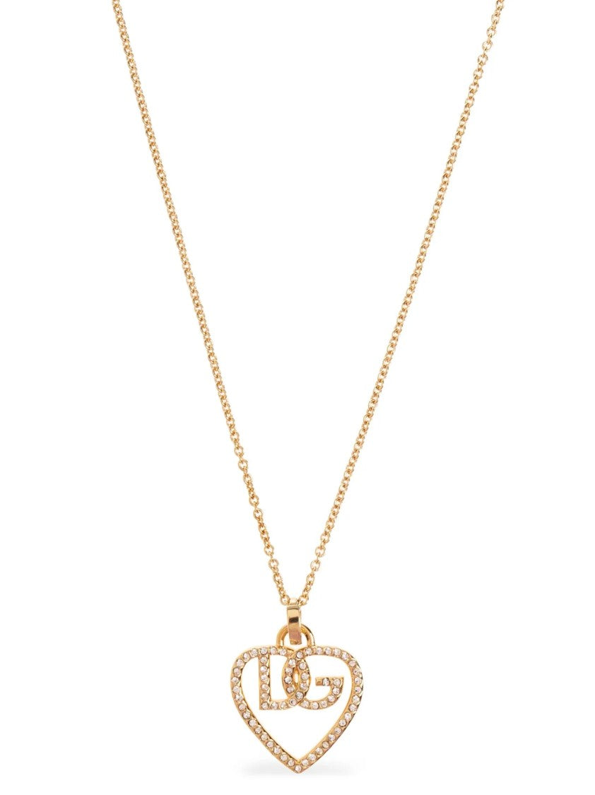 Dolce & Gabbana Strass Logo Necklace