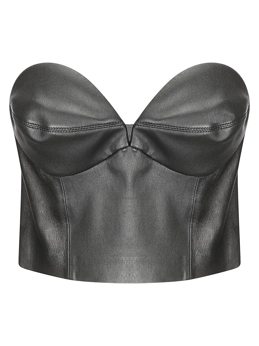 1972 Desa Leather Bustier Top