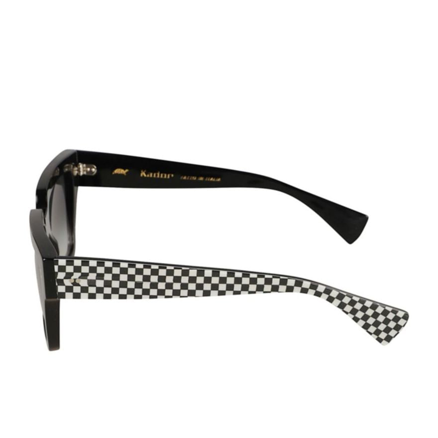 Kador Fashion Bold Square Frame Sunglasses With Checkerboard Pattern