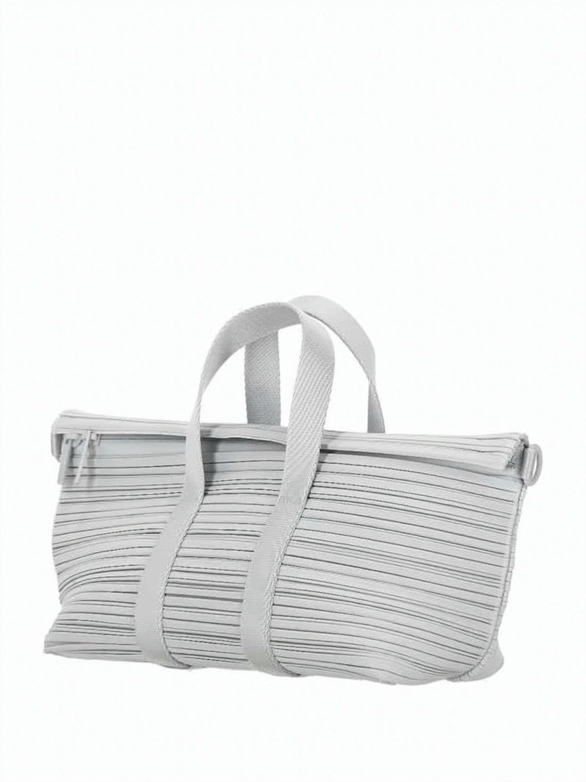 Pleats Please Elegantly Textured Crossbody Bag With Adjustable Shoulder Strap