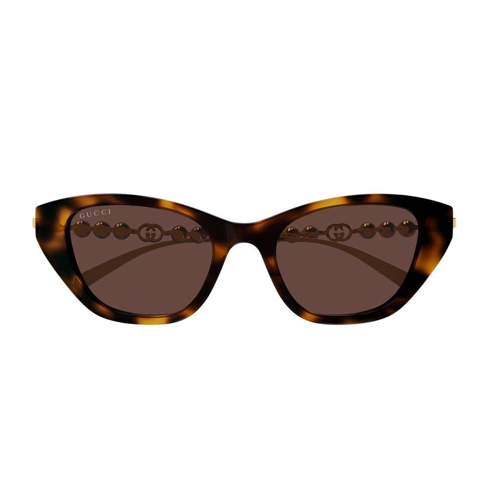 Gucci Gg1968s Emblem Line Havana Cat-Eye Sunglasses