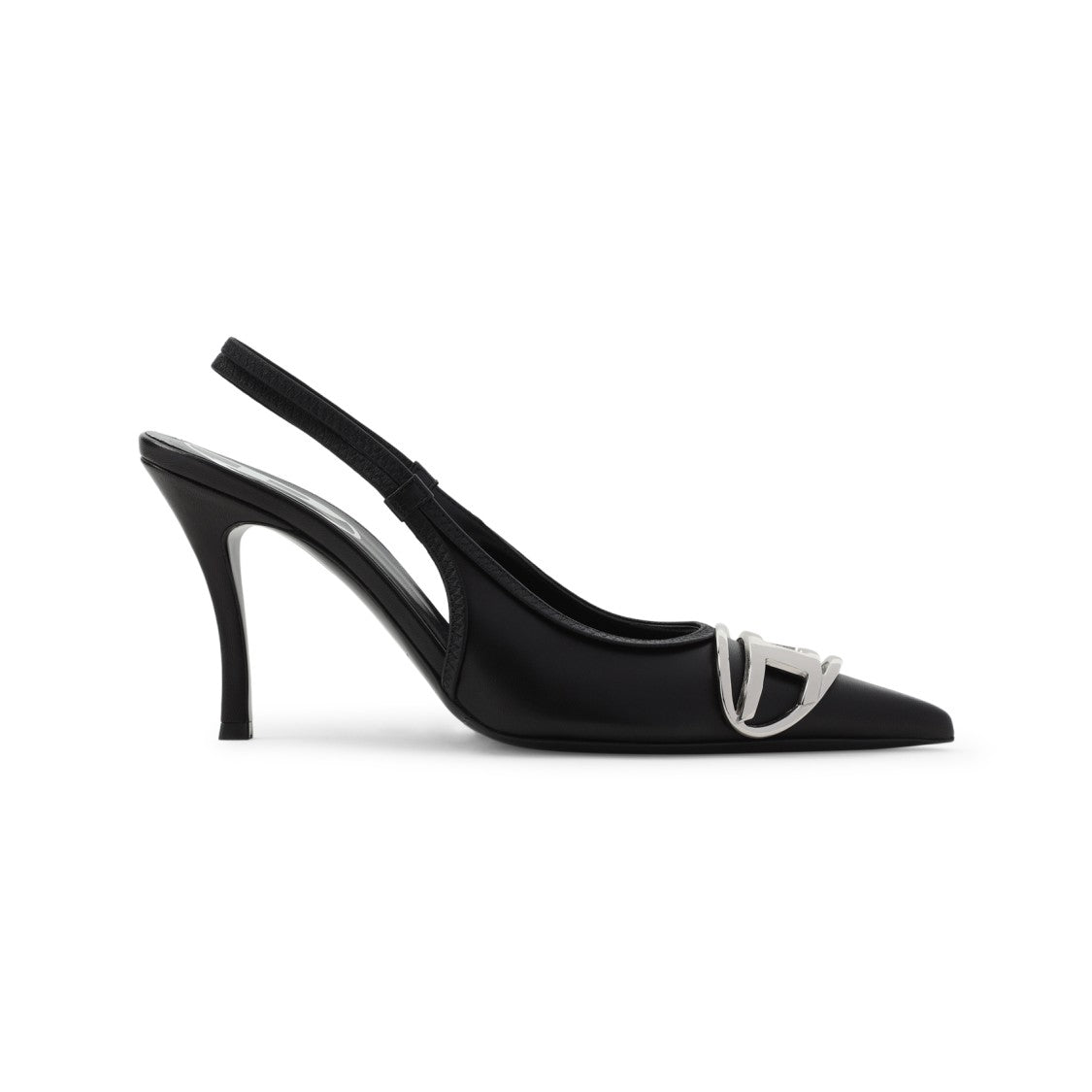 Diesel Slingback Pumps With Metallic Buckle Detail