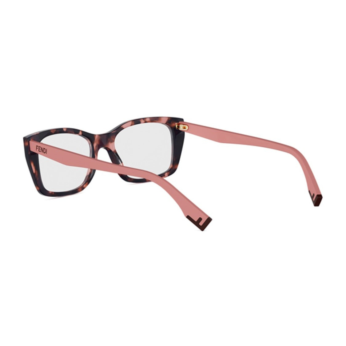 Fendi Havana Way Acetate Rectangular Sunglasses