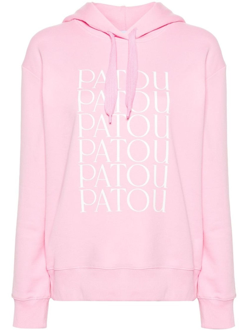 Patou Rose Pink Cotton Jersey Hoodie