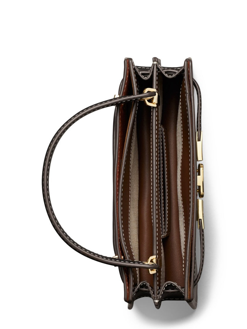 Tory Burch Pebble Leather Mini Top Handle Bag