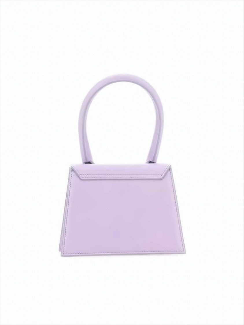 Jacquemus Structured Lavender Tote Bag With Flap Closure